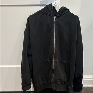 Brandy Melville Black Zip-Up Hoodie Jacket